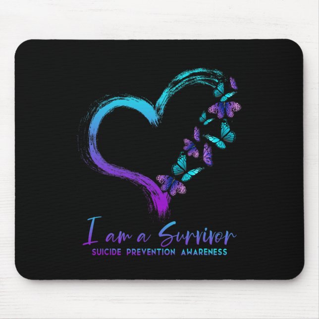 Ich bin ein Überlebender des Bewusstseins für Suiz Mousepad (Vorne)