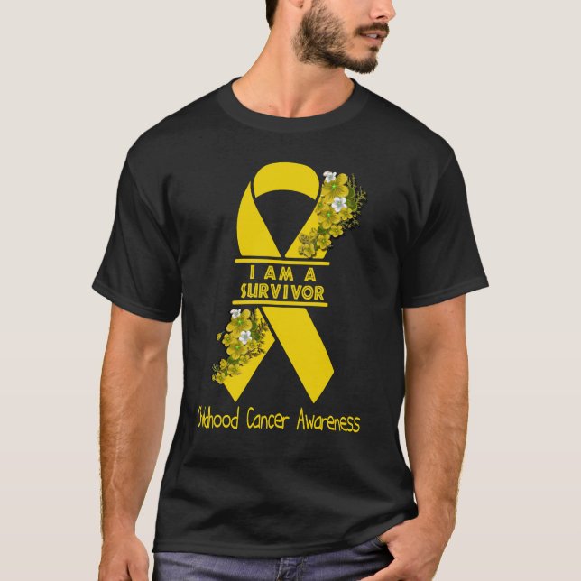 Ich bin ein Überlebender des Krebsbewusstseins bei T-Shirt (Vorderseite)