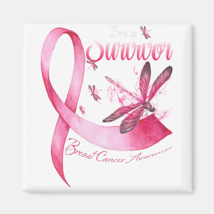 Ich bin ein Überlebender des Rosa-Ribbon-Brustkreb Magnet