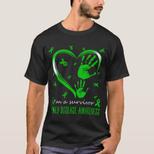 Ich bin ein Überlebender Herz Grünes Band Mit Händ T-Shirt