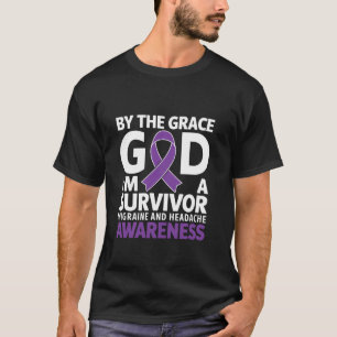 Ich bin ein Überlebender Migräne Kopfschmerz-Bewus T-Shirt