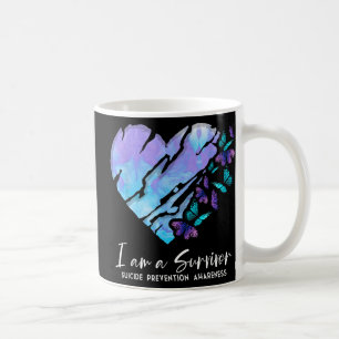Ich bin ein Überlebender Selbstmordpräventionsbewu Kaffeetasse