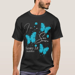 Ich bin ein Überlebender Trisomy 18 Butterfly T-Shirt