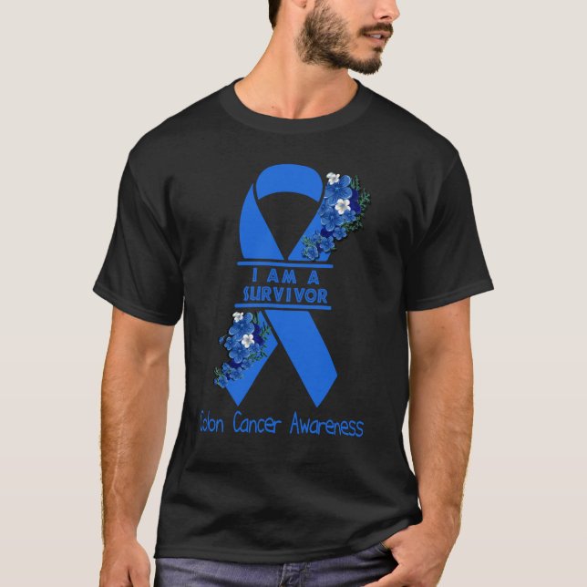 Ich bin ein überlebendes Colon Cancer Awareness T-Shirt (Vorderseite)