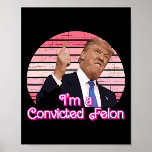Ich bin ein überzeugter Felon Trumps Vintages Desi Poster