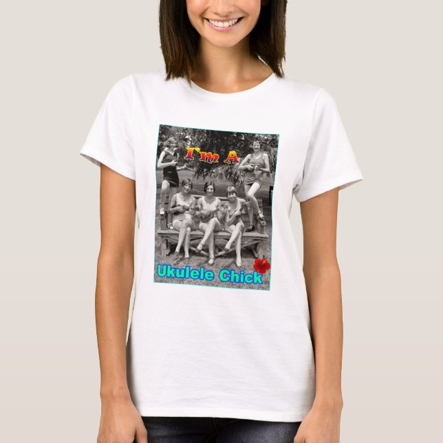 Ich bin ein Ukulele-Küken T-Shirt (Vorderseite)