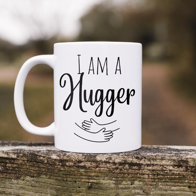 Ich bin ein Umarmer  Kaffeetasse (Von Creator hochgeladen)
