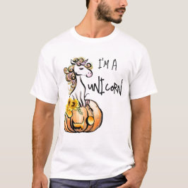 Ich bin ein unicorn-Lazy-Halloween-Kostüm T-Shirt