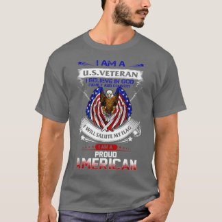 Ich bin ein US-Veteran, der an die Familie Gottes T-Shirt