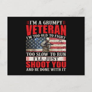 Ich bin ein US-Veteran, ich bereue nichts Einladungspostkarte