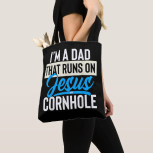 Ich bin ein Vater, der auf Jesus und Cornhole läuf