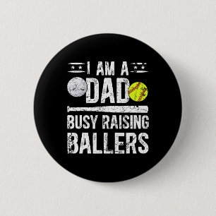 Ich bin ein Vater, der damit beschäftigt ist, Kind Button
