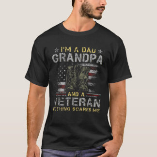 Ich bin ein Vater Großvater Proud Veteran-Veteran- T-Shirt