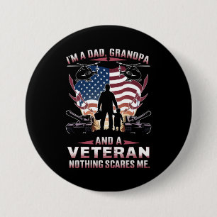 Ich bin ein Vater, Großvater und Veteran. Fathers  Button