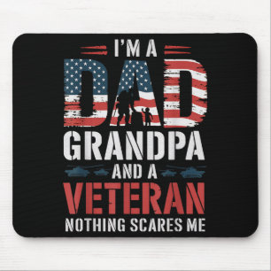 Ich bin ein Vater, Großvater und Veteran zum Vater Mousepad