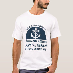 Ich bin ein Vater Opa und ein Marineveteran T-Shirt