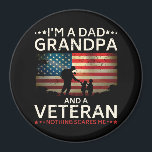 Ich bin ein Vater Opa und ein Veteran Circle Magnet<br><div class="desc">Ich bin ein Vater Opa und ein Veteran Nichts stört mich Geschenk Circle Magnet Classic Collection.</div>