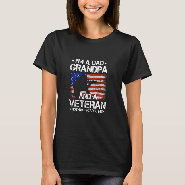 Ich bin ein Vater Opa und eine alte amerikanische  T-Shirt (Vorderseite)