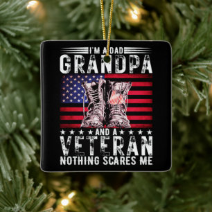 Ich bin ein Vater Opa Veteran Funny Veteran Rente Keramikornament