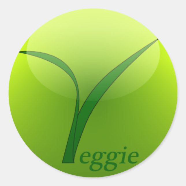 Ich bin ein vegetarischer Aufkleber (Vorderseite)