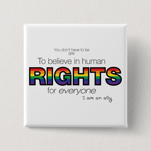 Ich bin ein Verbündeter Button (Vorderseite)