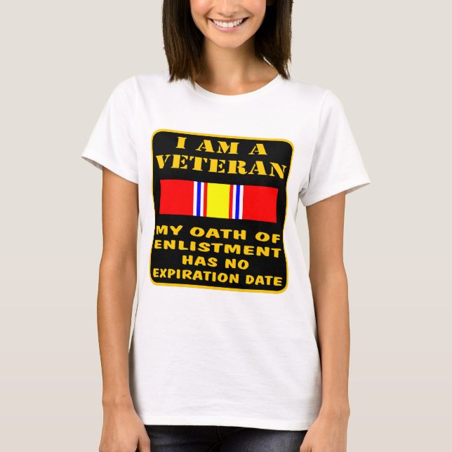 Ich bin ein Veteran, den mein Eid der Einberufung T-Shirt (Vorderseite)