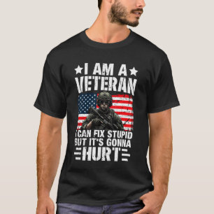 Ich bin ein Veteran. Ich kann Dummheit reparieren, T-Shirt