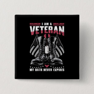 Ich bin ein Veteran. Mein Eid läuft nie ab. Vetera Button