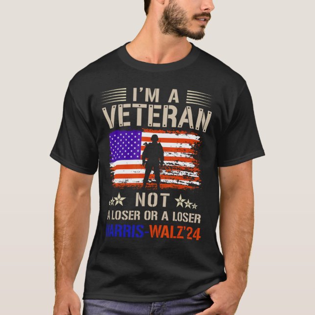 Ich bin ein Veteran und kein sucker oder lockerer  T-Shirt (Vorderseite)
