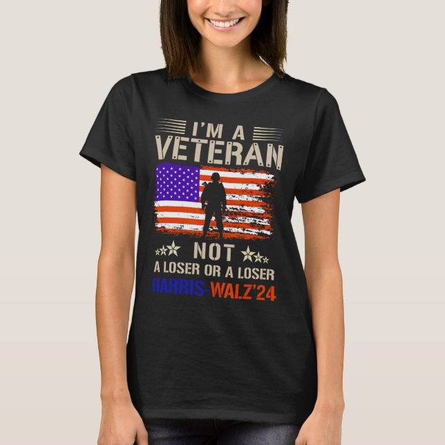 Ich bin ein Veteran und kein sucker oder lockerer  T-Shirt (Vorderseite)