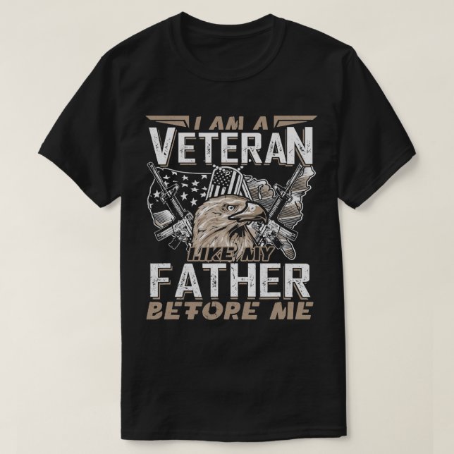 Ich bin ein Veteran wie mein Vater vor Weihnachten T-Shirt (Design vorne)