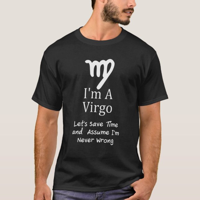 Ich bin ein Virgo-Symbol T-Shirt (Vorderseite)