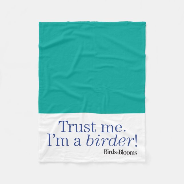 Ich bin ein Vogelbeobachter Fleecedecke (Vorderseite)