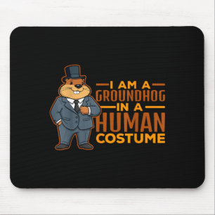 Ich bin ein Waldmurmeltier in einem menschlichen K Mousepad