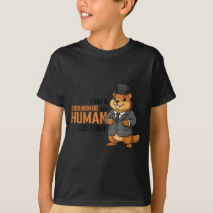 Ich bin ein Waldmurmeltier in einem menschlichen K T-Shirt