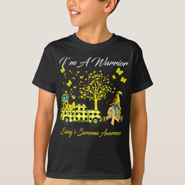 Ich bin ein Warrior Ewing's Sarcoma Awareness T-Shirt (Vorderseite)