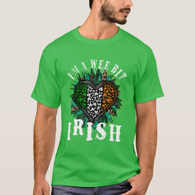 Ich bin ein Wee Bit Irish, Funny Saint Patricks Le T-Shirt (Vorderseite)