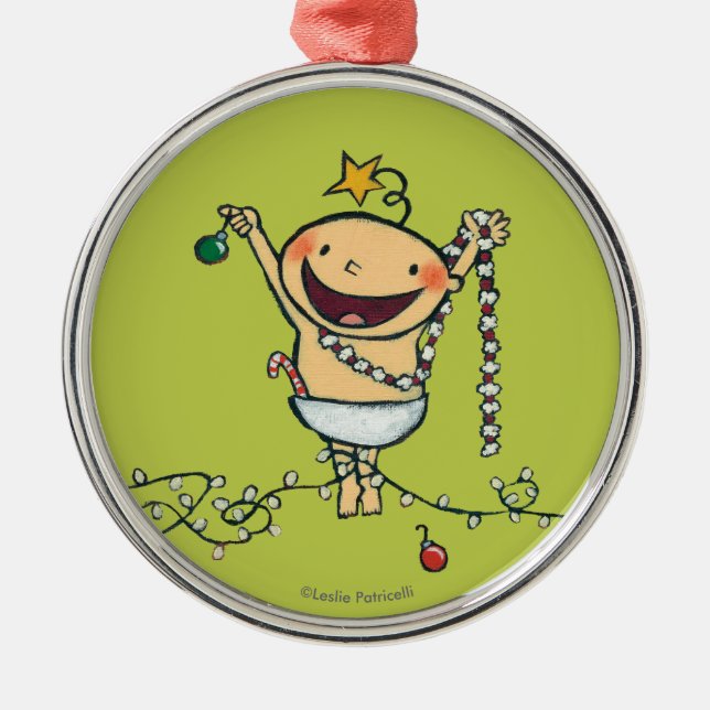 Ich bin ein Weihnachtsbaum! Ornament Aus Metall (Vorne)