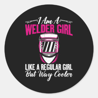 Ich bin ein Welder wie ein normaler, aber so Er We Runder Aufkleber