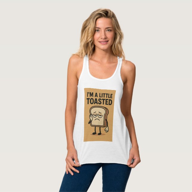Ich bin ein wenig toasted tank top (Vorderseite Vollansicht)