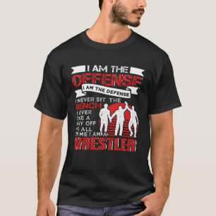 Ich bin ein Wrestler Wrestling Zitate kämpfen Spor T-Shirt