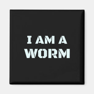 Ich bin ein Wurm in einfachem Kostüm leicht lustig Magnet