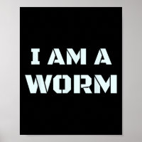Ich bin ein Wurm in einfachem Kostüm leicht lustig