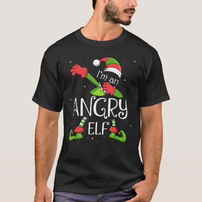Ich bin ein wütender Elf, der Weihnachtsmann, Weih T-Shirt (Vorderseite)