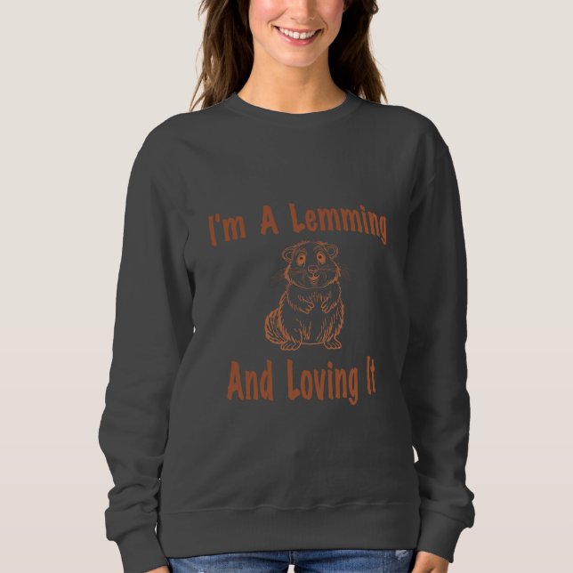Ich bin ein Zittern und liebe es, Text in Braun Ze Sweatshirt (Vorderseite)