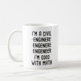 Ich bin ein ziviler Ingenieur, mit dem ich gut in Kaffeetasse
