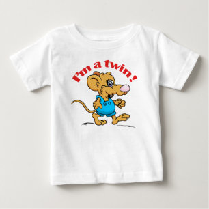Ich bin ein Zwilling und ich auch! Hemden mousey Baby T-shirt