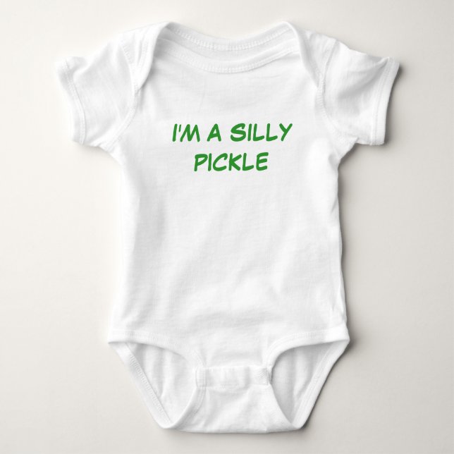 Ich bin EINE ALBERNE ESSIGGURKE Baby Strampler (Vorderseite)