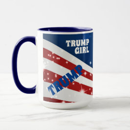Ich bin eine amerikanische Trump-Girl-Flagge Tasse