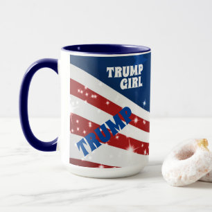 Ich bin eine amerikanische Trump-Girl-Flagge Tasse
